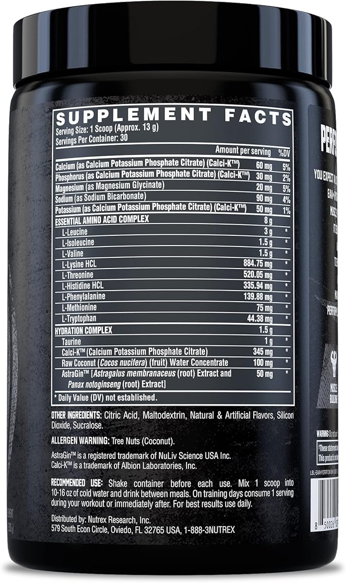 Nutrex Research EAA Hydration | EAAs + BCAA Powder | Muscle Recovery, Strength, Muscle Building