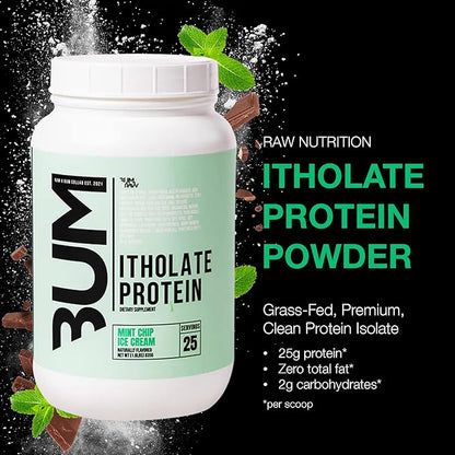 RAW Whey Isolate Protein Powder, Mint Chip Ice Cream (CBUM Itholate Protein) - 100% Grass-Fed