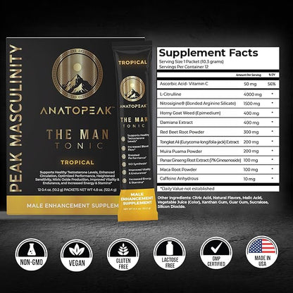 Male Enhancing Supplement Powder ??Testosterone Supplement for Men with Tongkat Ali, Maca Root