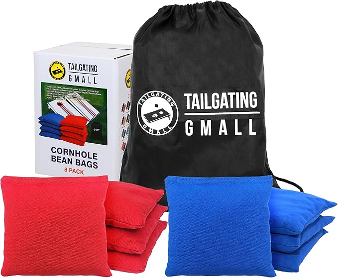 Cornhole Bags Set of 8 Regulation Professional Corn Hole Bean Bags Weather Resistant for Tossing