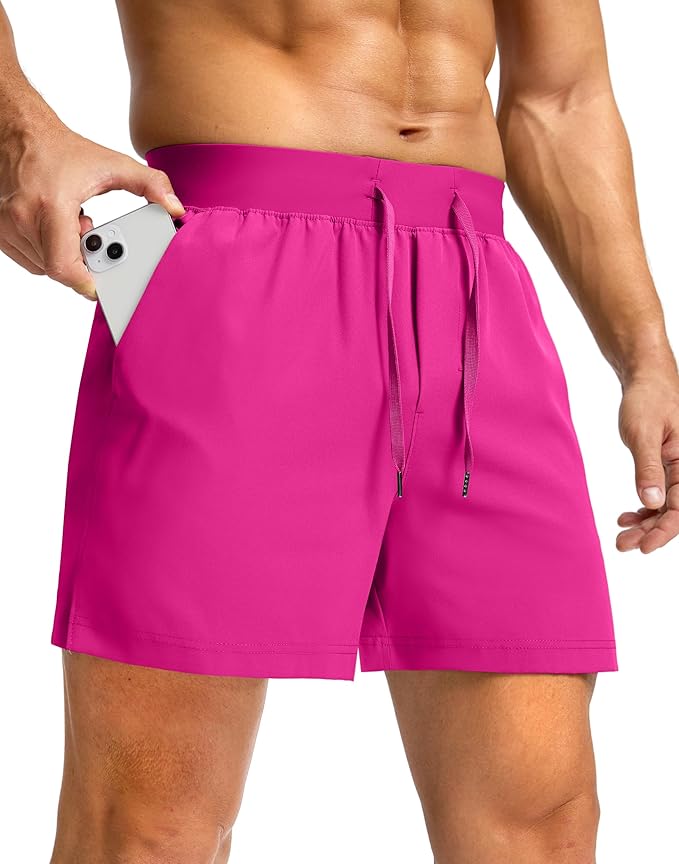 Men's Running Shorts with Zipper Pockets 9 Inch/ 7 Inch / 5 Inch Lightweight Quick Dry Gym Workout