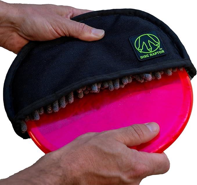 The Original Disc Golf Cleaning Tool with Microfiber & Turf | Flying Disc Golf Towel Accessories &