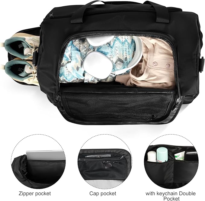 Gym Bag for Men Women With Shoe Compartment & Wet PocketWater Resistant Sports Gym Bag 、shoulder