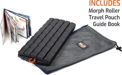 Morph Foam Roller (Bravo-Sage): Collapsible Travel Foam Roller for Pain Relief, Workout Muscle