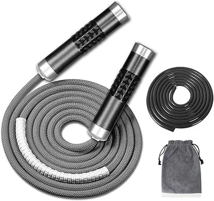 Redify Weighted Jump Rope for Workout Fitness(1LB), Tangle-Free Ball Bearing Rapid Speed Skipping