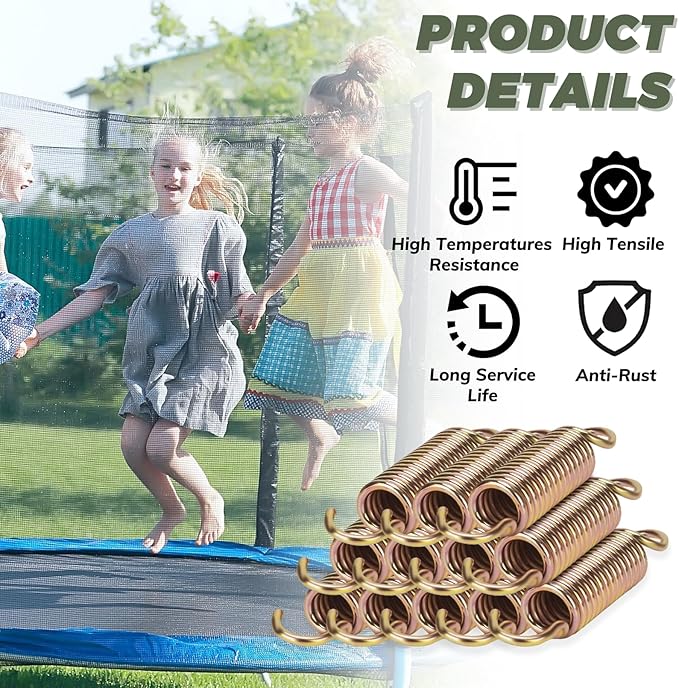 Trampoline Springs Replacement 3.5" to 8.5" Galvanized Steel Heavy Duty High Tensile Universal