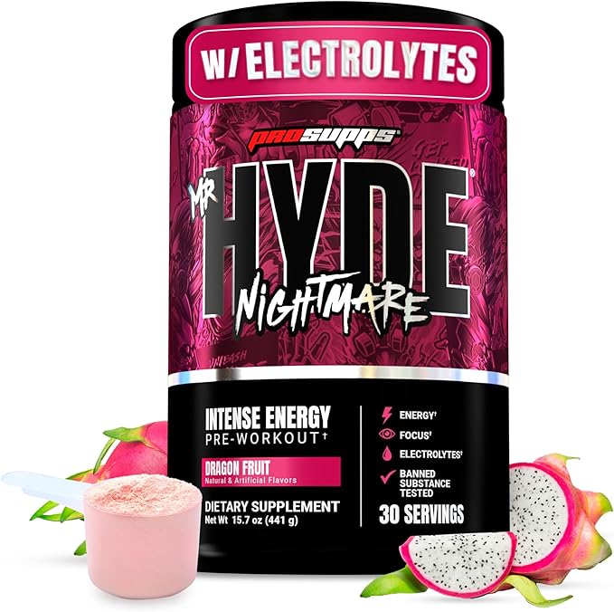 PROSUPPS Mr. Hyde Nightmare Pre Workout Powder with Caffeine & Beta Alanine - Preworkout for
