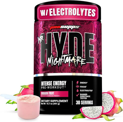 PROSUPPS Mr. Hyde Nightmare Pre Workout Powder with Caffeine & Beta Alanine - Preworkout for