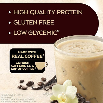 Atkins Iced Coffee Vanilla Latte Protein Shake, 15g Protein, Low Glycemic, 4g Net Carb, 1g Sugar