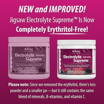 Jigsaw Health Electrolyte Supreme | Broad Spectrum of Electrolytes + Trace Minerals | Berry-Licious