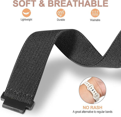 Elastic Nylon Watchband Compatible with Garmin Forerunner 235/220/230/620/630/735XT,Soft Adjustable
