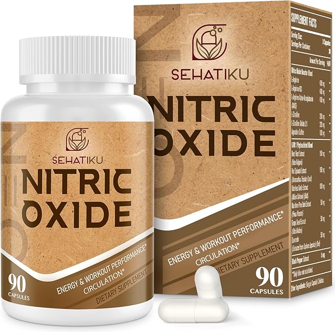 Nitric Oxide Supplement, Nitric Oxide Booster & 6-in-1 Phytonutrient Blend for Heart, Flow, Immune