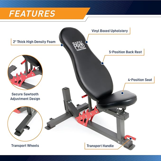Marcy Smith Machine Home Gym System SM-4903, All-in-One Strength Training Cage with Weight Bench