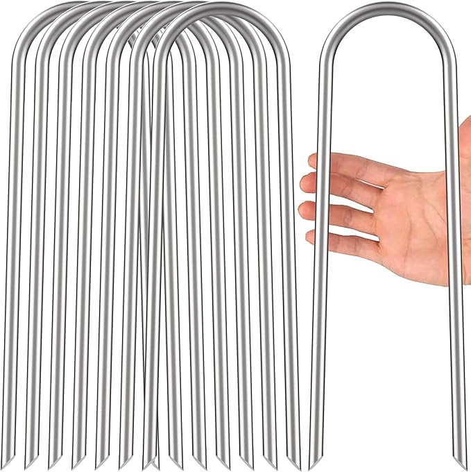 Heavy Duty Trampoline Stakes Anchors High Wind U Type Sharped Ends Safety Ground Anchors Galvanized