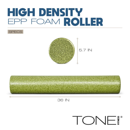 Tone Fitness High Density EPP Foam Exercise Foam Roller for Yoga, Pilates, Stretching, Massage, and