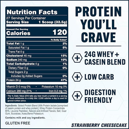 PEScience Select Protein Powder, Whey and Casein Blend, Clean Protein Powder for Women and Men, Low