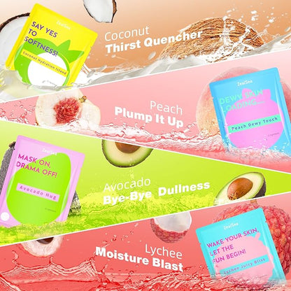 ZealSea Clean Beauty Face Masks Skincare, Minimalism 15 Ingredients Sheet Mask, Deep Hydration