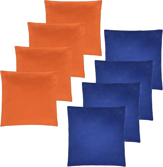 Set of 8 Regulation Cornhole Bags Double Sided, Weather Resistant Bean Bags for Cornhole Toss Game
