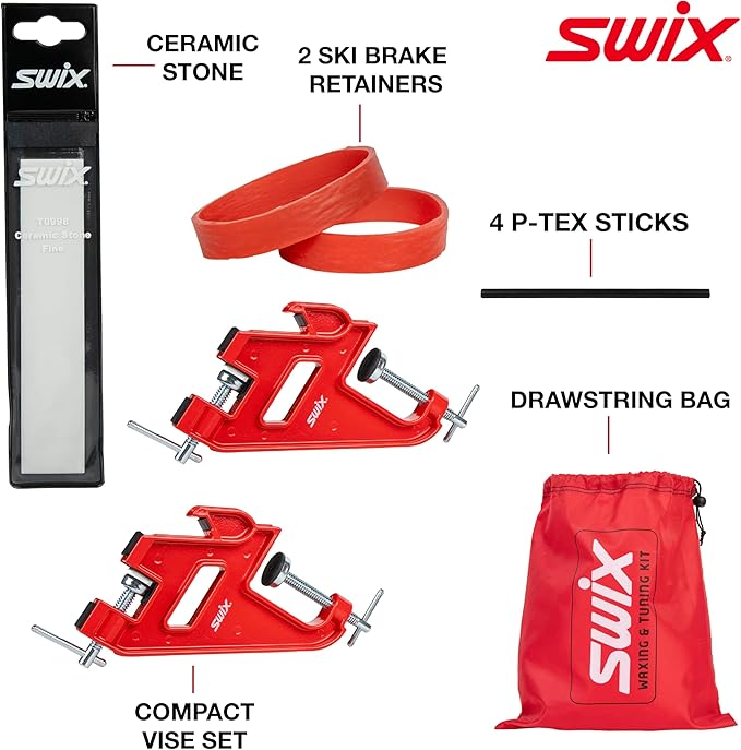 Swix Ski and Snowboard Touchup and Wax Kit - Comprehensive Winter Sports Maintenance Set with F4
