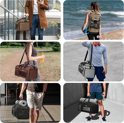 Bosstin Gym Bag for Men & Women,45L Travel Duffle Sports Duffel Bag Gym Weekender Overnight
