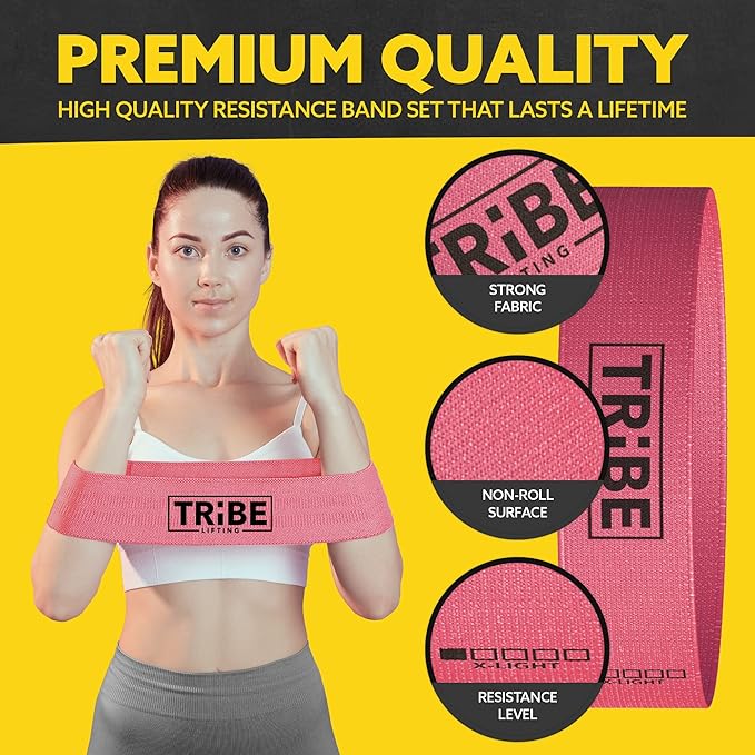 Fabric Resistance Bands for Working Out - Booty Bands for Women and Men - Exercise Bands Resistance