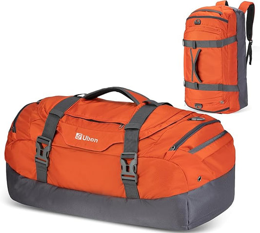 Ubon Large Duffel Bag Weekender Bags with Shoe Compartments 4-Way Sports Gym Backpack with Padded