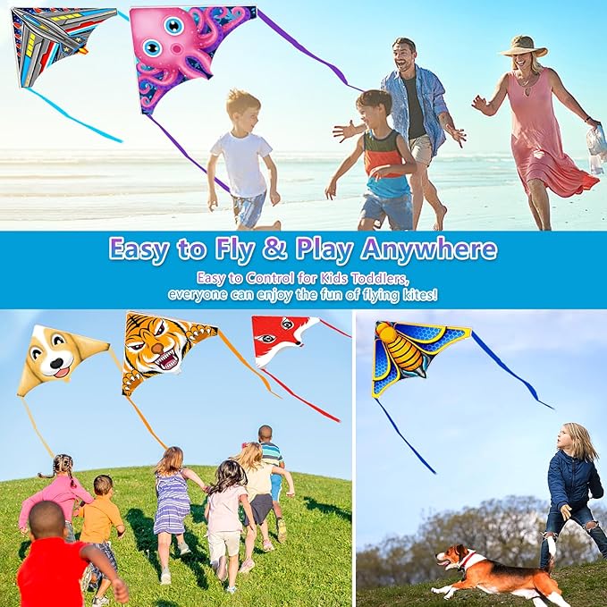 8 Pack Mini Kites for Boys Girls 3-5 6 7 8 Gift & Party Favors, Finger Launcher Kites Easy to Fly