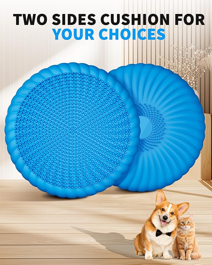 Wobble Cushion with Inflation Pump - Wobble Disk Balance Disc Wiggle Seat for Sensory Kids, Balance