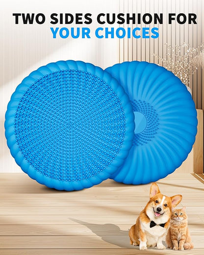 Wobble Cushion with Inflation Pump - Wobble Disk Balance Disc Wiggle Seat for Sensory Kids, Balance