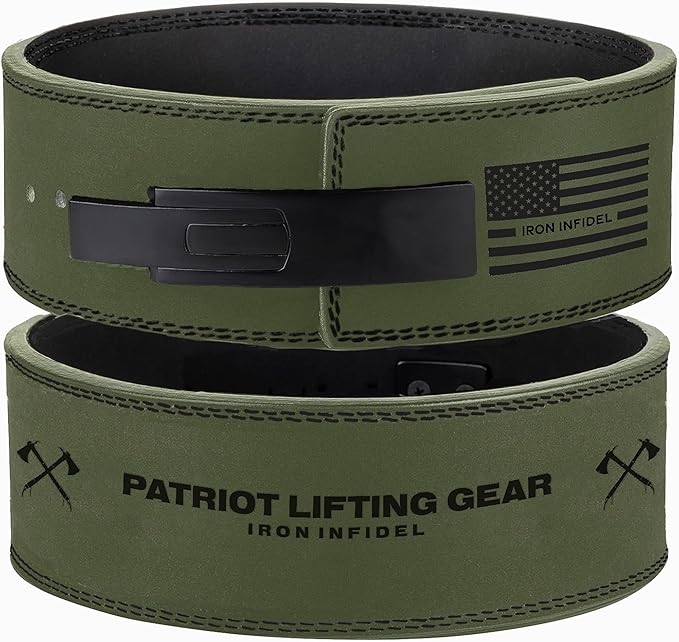 Weight Lifting Belt - Lever Gym Belt for Weightlifting, 10mm Leather Weight Belt for Men - 4 Inches