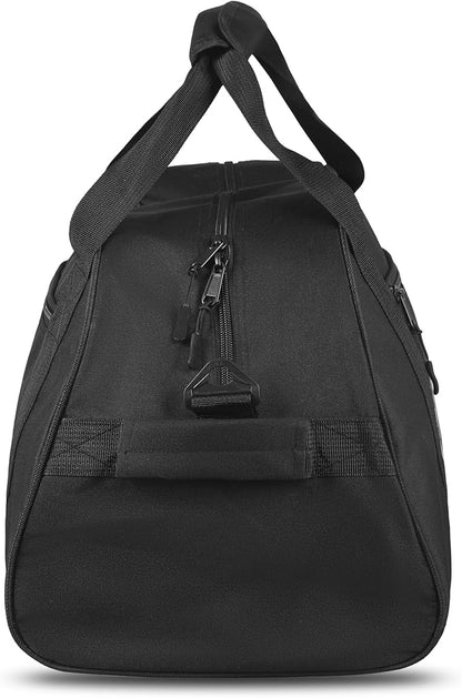 Unisex Duffel Bag Black, Extra Roomy Waterproof Small Gym Bag For Women with Shoe Compartment