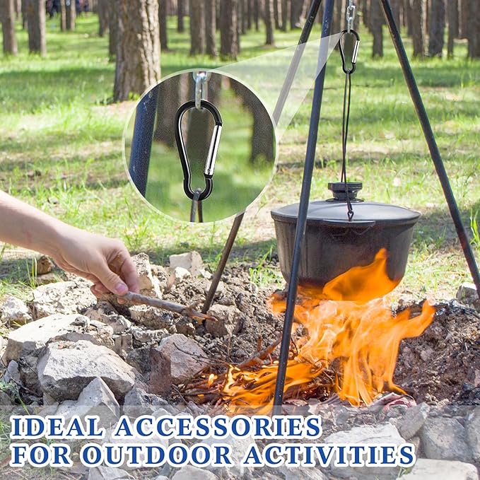 300 Pcs 2" Carabiner Bulk Spring Snap Hooks Bulk Aluminum Alloy Clip Keychain for Hanging Camping