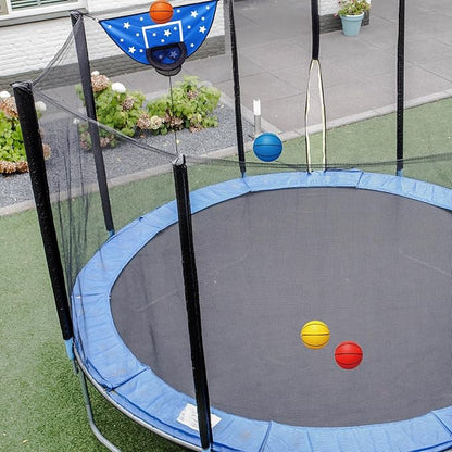 Trampoline Basketball Hoop, Attachment with Pump and Mini Ball, Universal Trampoline Accessories