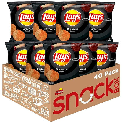 Lay's Barbecue Flavored Potato Chips, 40 Count