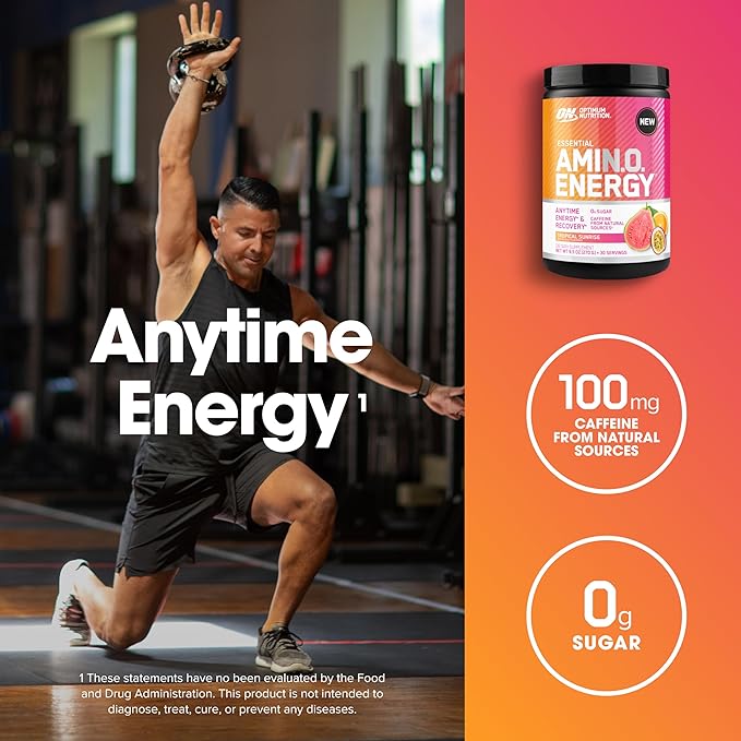 Optimum Nutrition New Flavor Amino Energy - Pre Workout with Green Tea, BCAA, Amino Acids, Keto