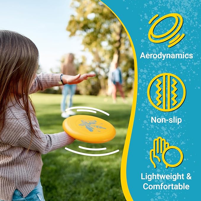 Wham-O Frisbee Go Flying Disc, 9 Inch Lightweight Sports Disc for Beginners Outdoor Beach Backyard