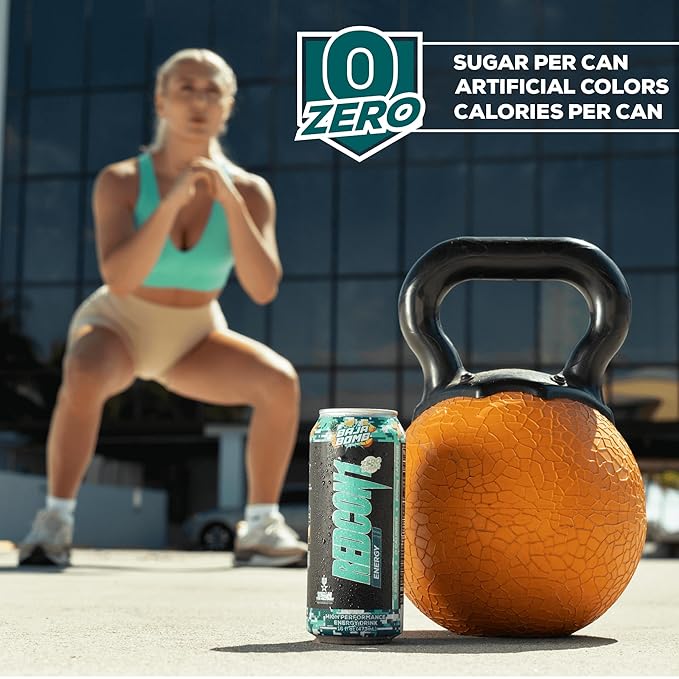 REDCON1 Energy High Performance Drink, Baja Bomb - Zero Sugar Energy Drink with Alpha GPC Nootropic