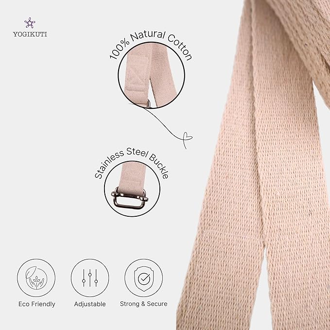 Yoga Strap - Adjustable D-Ring Buckle Yoga Belt for Pilates, Gym Workouts, and Physical Therapy |