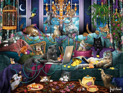 Buffalo Games - Brigid Ashwood - Quarantine Cats - 750 Piece Jigsaw Puzzle For Adults -Challenging