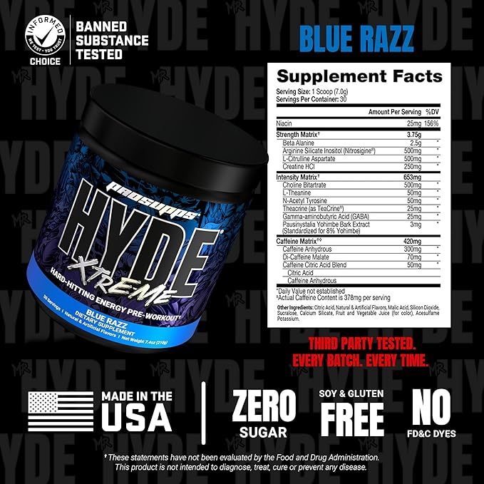 PROSUPPS Mr. Hyde Xtreme Pre Workout Powder with Creatine, Beta Alanine & Caffeine ??Extreme