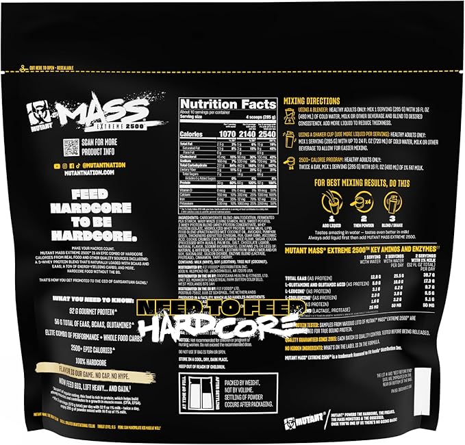 Mutant Mass Extreme Gainer ??Whey Protein Powder ??Build Muscle Size and Strength ??High Density