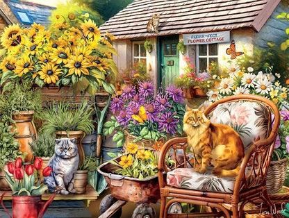 Buffalo Games - Tom Wood - Country Cats - 750 Piece Jigsaw Puzzle for Adults -Challenging Puzzle