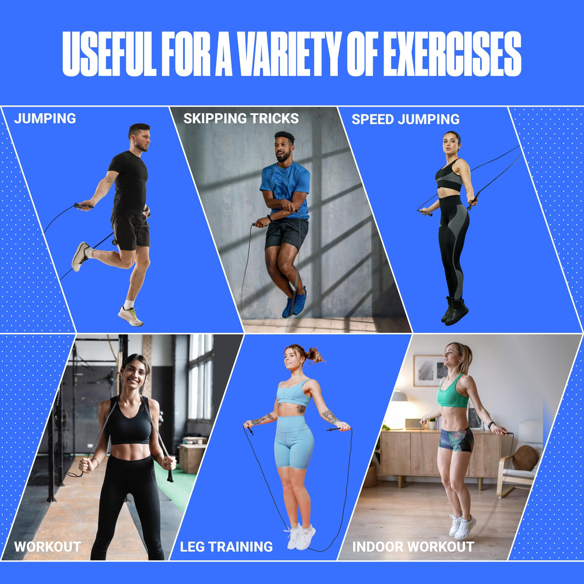 Adjustable Jump Rope for Fitness and Exercise – Skipping Rope for Cardio, Boxing, and Weight Loss