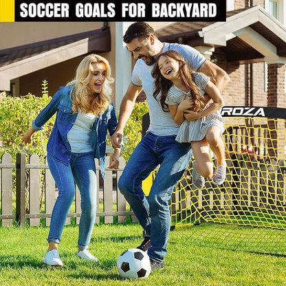 Soccer Goal, Kids Soccer Goals for Backyard Set, 2 Pack of Portable Pop Up Soccer Net with Soccer