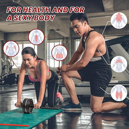 Upgraded Ab Roller Wheel. Abdominal Training Roller for Men/Women, Abdominal Wheels Widened to 3.4