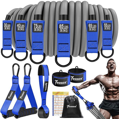 Heavy Resistance Bands for Working Out, 350lbs/450lbs Exercise Bands with Handles, Workout Bands