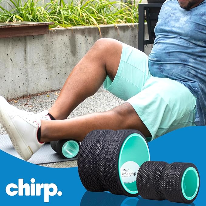 Chirp Wheel Foam Roller ??Targeted Back & Neck Relief, Lumbar Spine Stretcher, Spinal Decompression