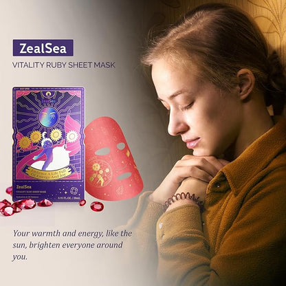 Zealsea Face Masks Skincare, Collagen Face Mask for Anti Aging, Hydrating Face Masks, Astaxanthin