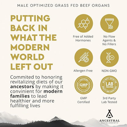 Ancestral Supplements Mofo, Supplements for Men, Support for Energy Levels and Overall Men's Health