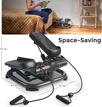 Sunny Health & Fitness 2-in-1 Premium Power Stepper with 400lbs Weight Capacity and Resistance
